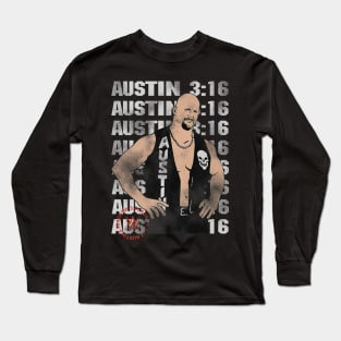 Stone Cold Steve Austin Text Stack Long Sleeve T-Shirt